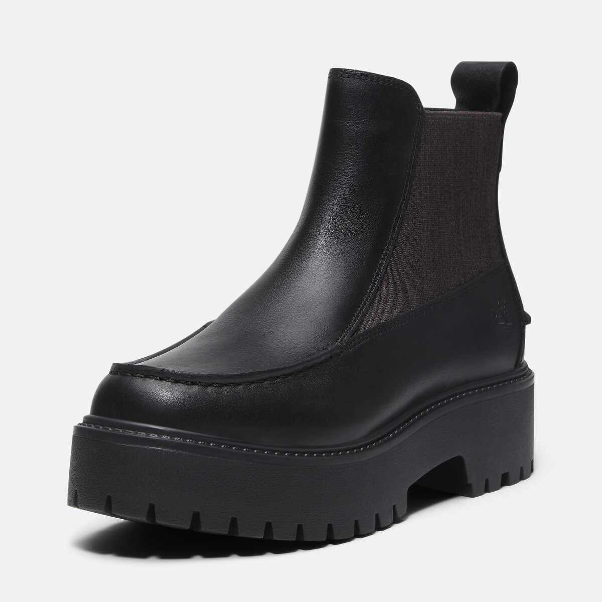 Botines de piel con cuña STONE STREET MID CHELSEA negro, TIMBERLAND