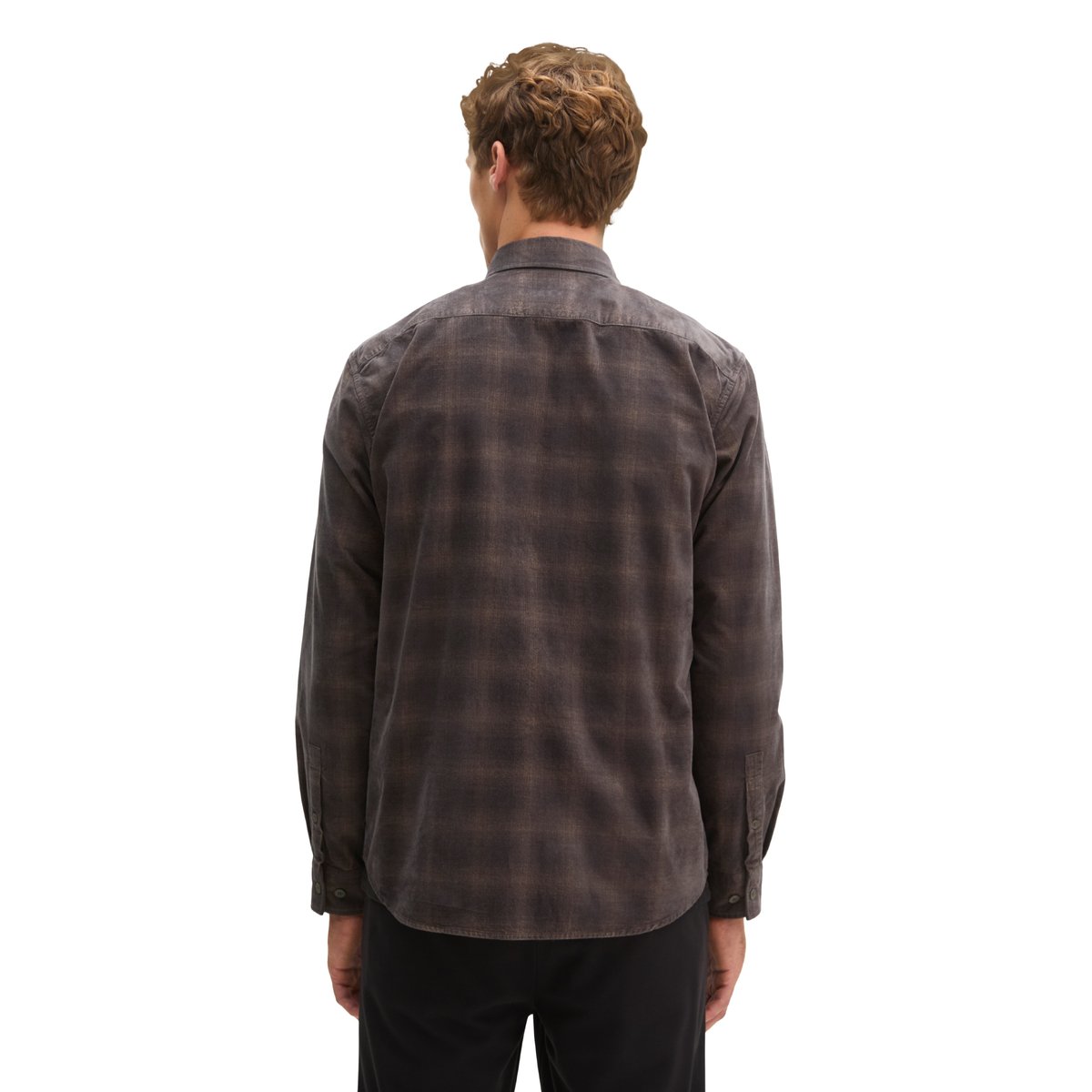 Chemise coupe classique en twill de coton bio au toucher velouté marron, MARC O'POLO