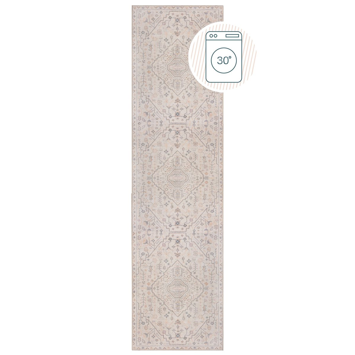Tapis lavable de couloir  TEO beige, FLAIR RUGS