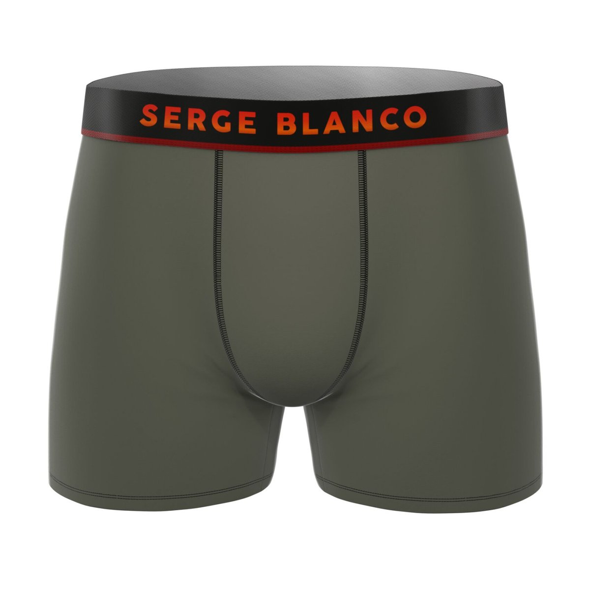 Lot De 3 Boxers Microfibre kaki/orange/gris clair/jaune/noir/blanc, SERGE BLANCO