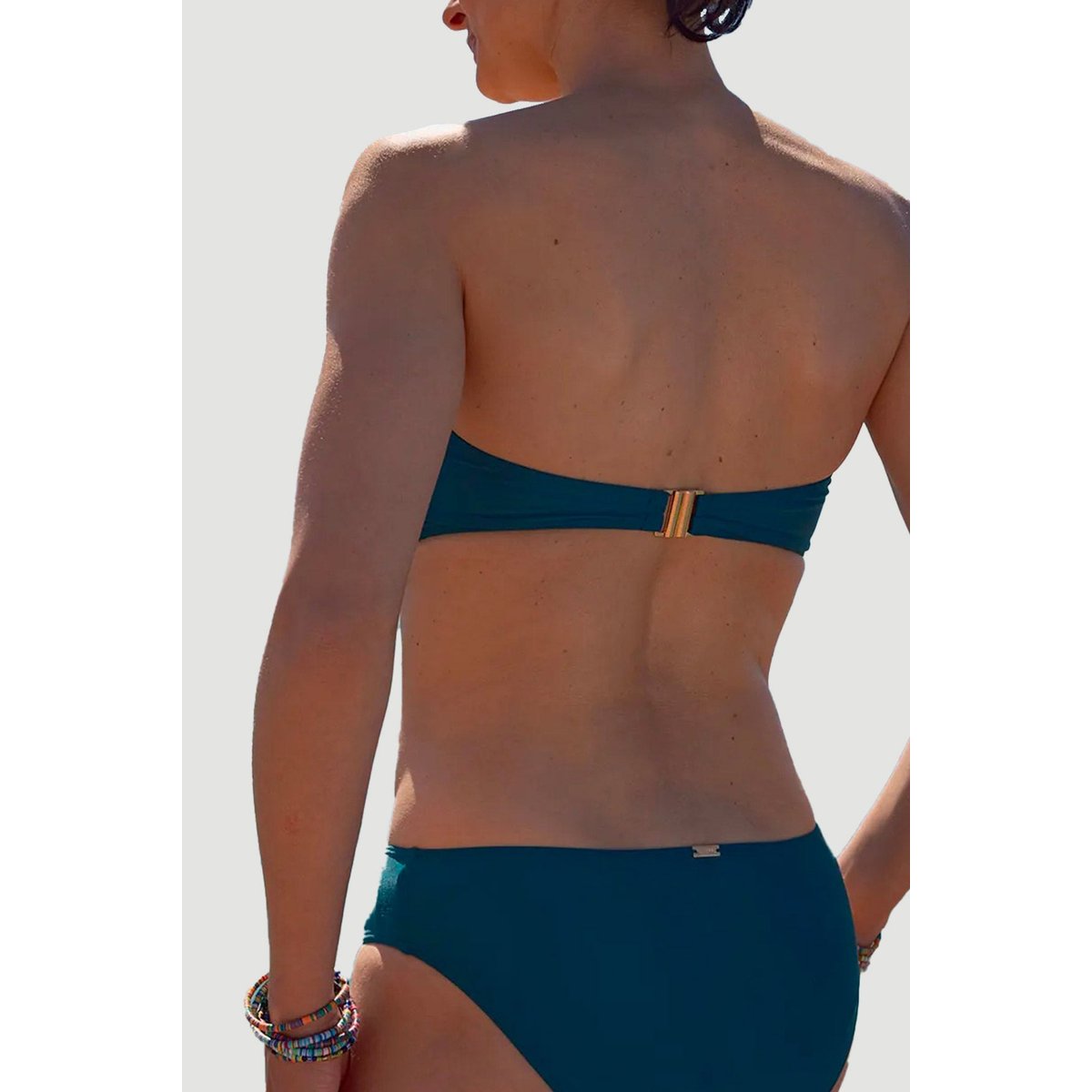 Haut de maillot de bain bandeau NÉRÉE bleu paon, RÉJEANNE