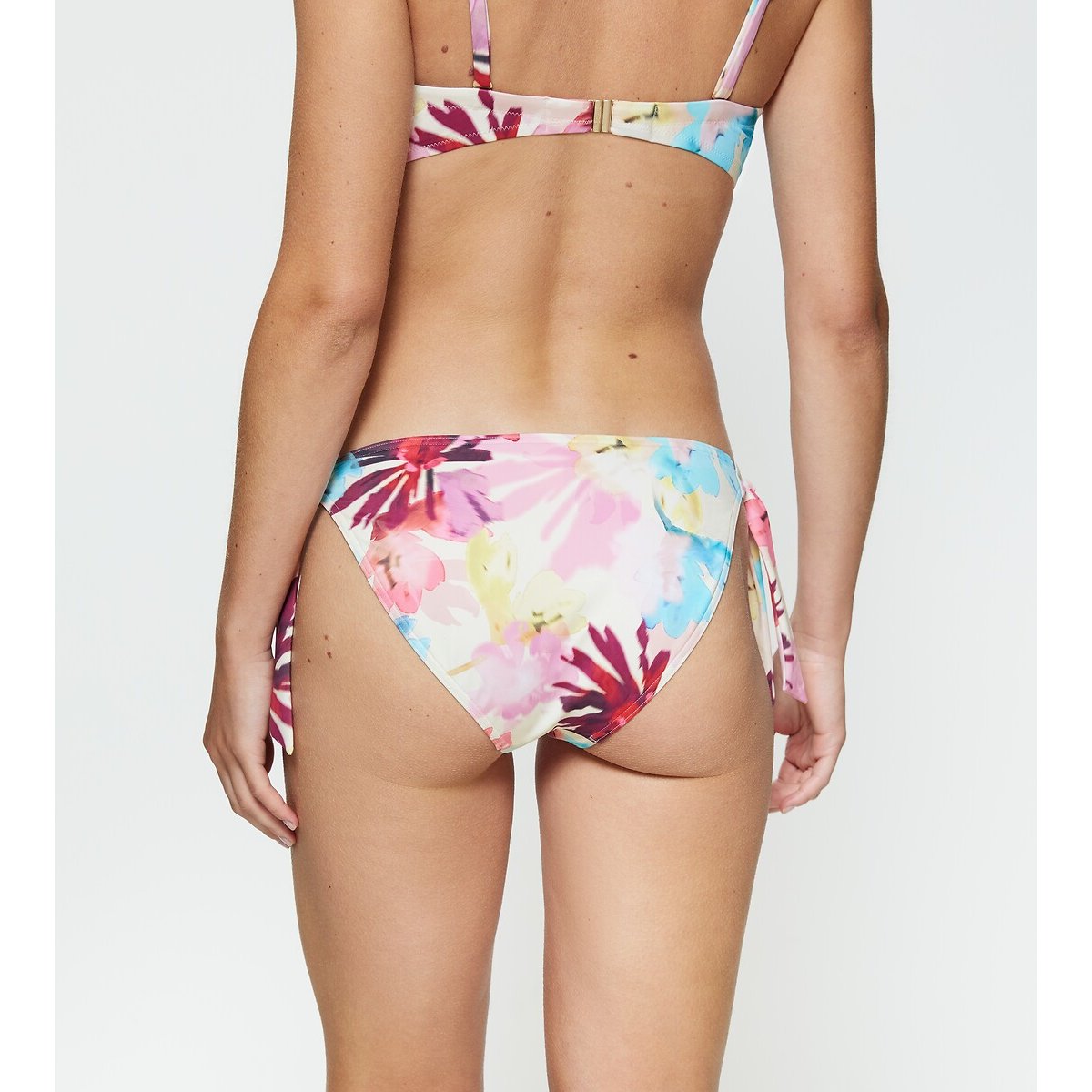 Summer Fleur High Cut Bikini Bottoms white floral print, TRIUMPH