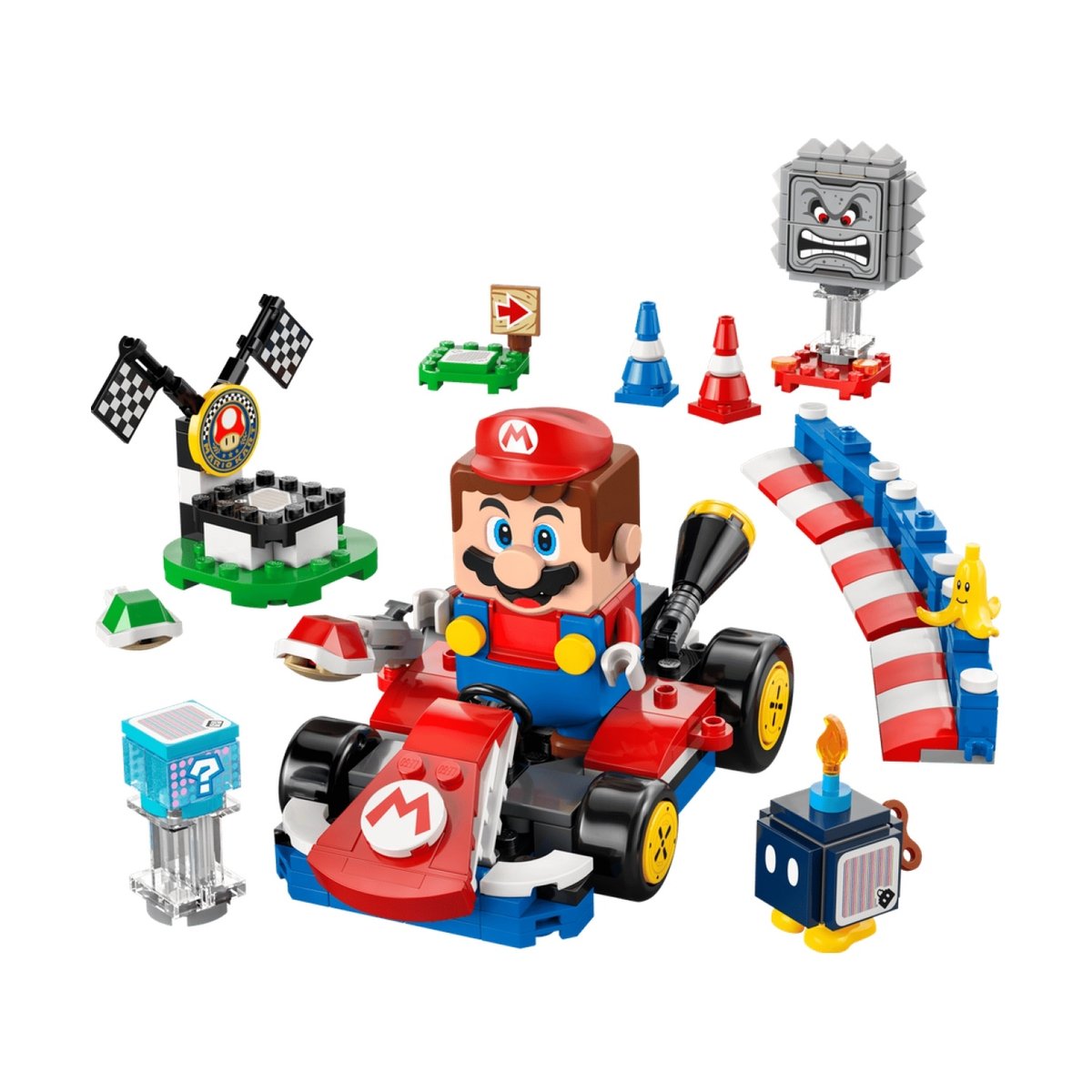 LEGO Super Mario - Set Mario Kart avec Figurine Interactive et Kart Standard - 72043 multicolore, LEGO