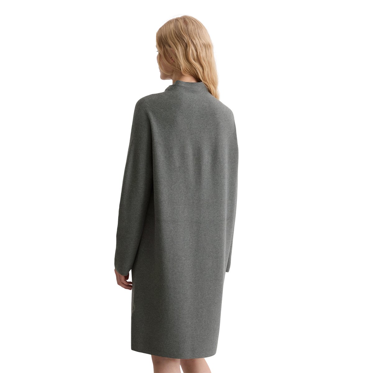 Robe en tricot seamless loose en coton bio doux gris, MARC O'POLO