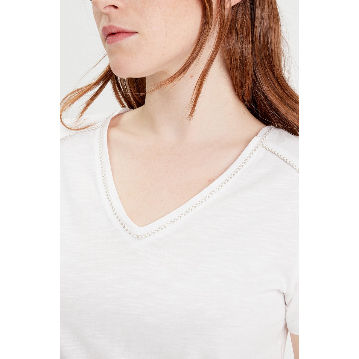 T-shirt manches courtes blanc, CACHE CACHE