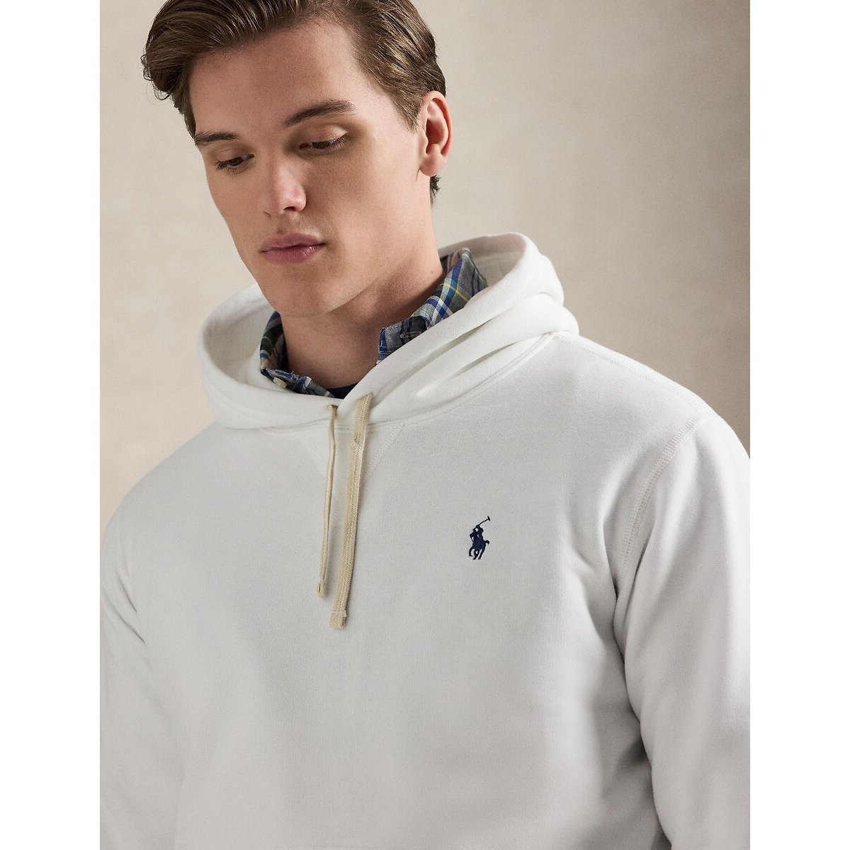 Sweat à capuche RL en molleton blanc, POLO RALPH LAUREN