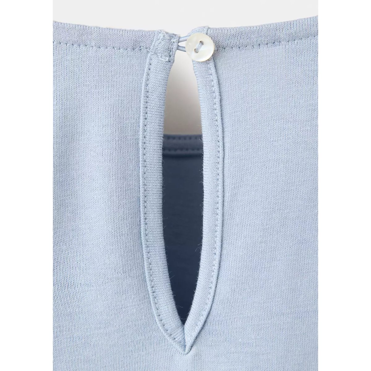 T-shirt en coton à volants bleu ciel, MANGO BABY