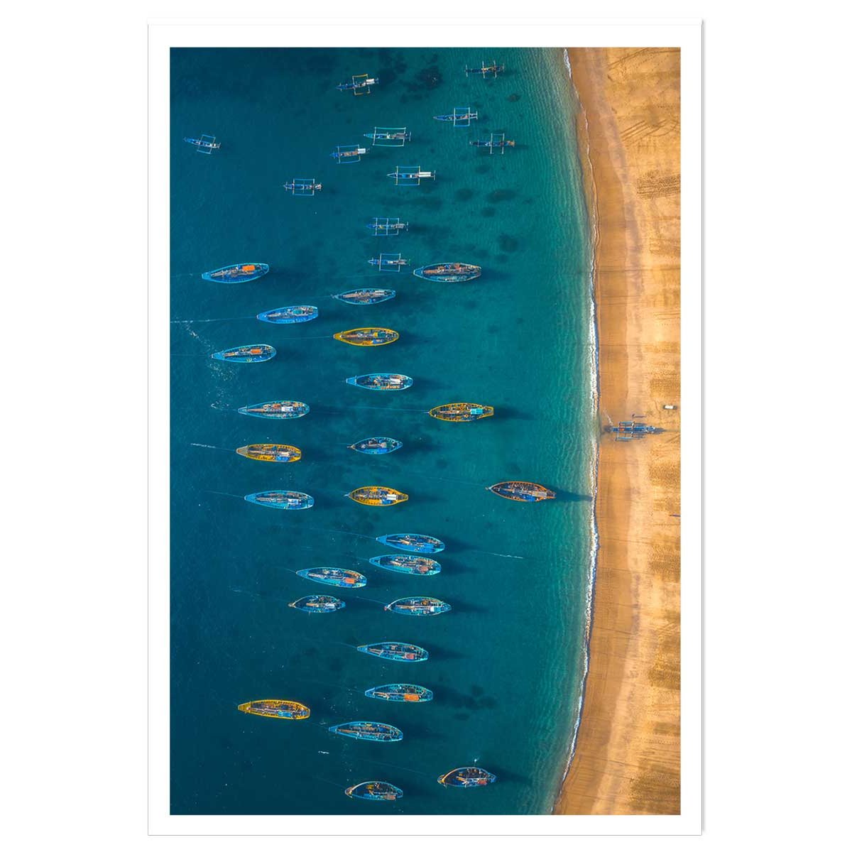 Poster bateaux de pêche affiche seule, HEXOA