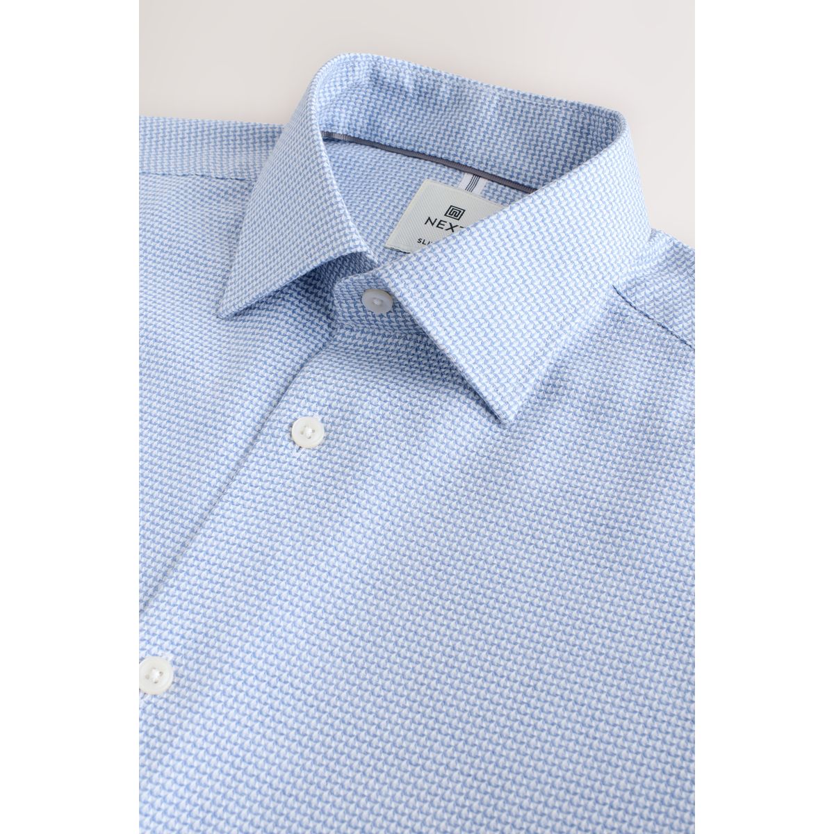 Chemise texturée haut de gamme bleu, NEXT
