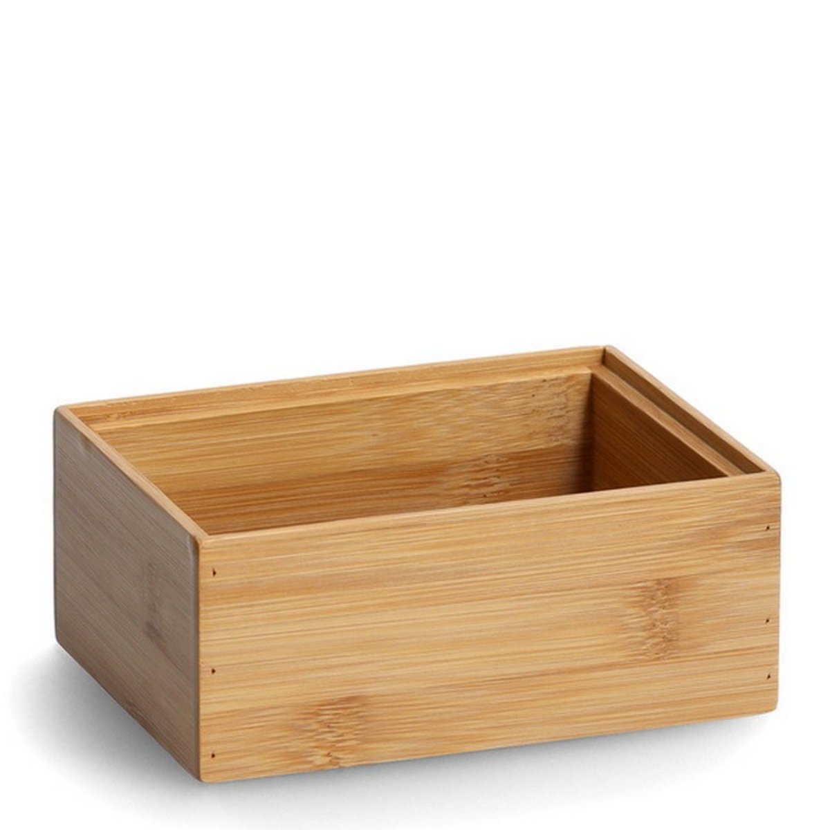 Boîtes rangement bambou set 2 bois clair, ZELLER PRESENT