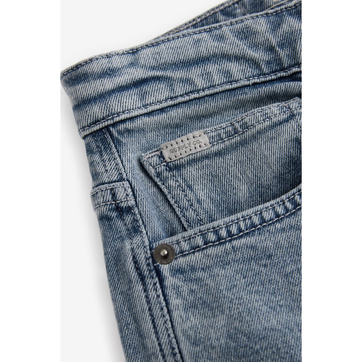 Jean fuselé délavé style vintage bleu ardoise, NEXT