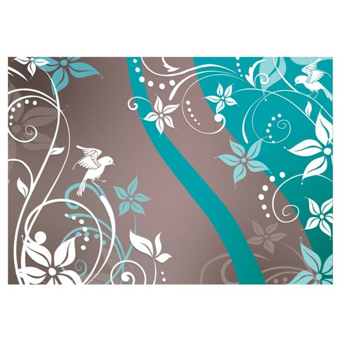 Papier peint intissé panoramique Floral fantasy III multicouleur, EDEN