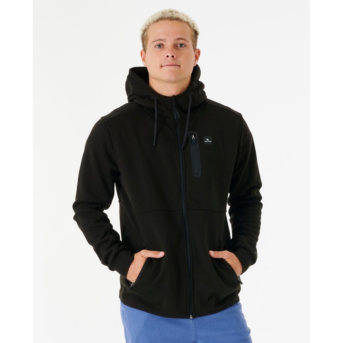 Sweat zippé à capuche DEPARTED ANTI-SERIES noir, RIP CURL