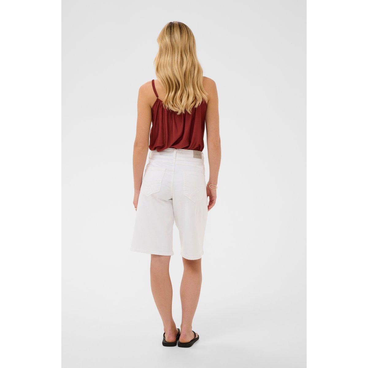Shorts casual blanc snow white, CREAM