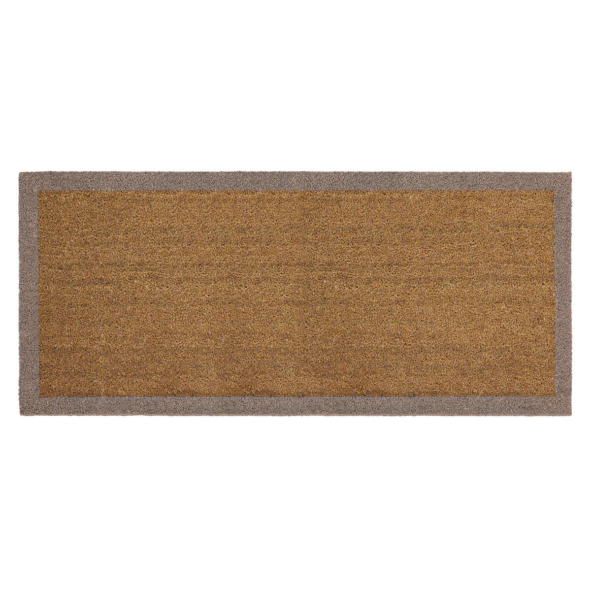 Taupe Border Coir Doormat 55x125cm beige, MY MAT