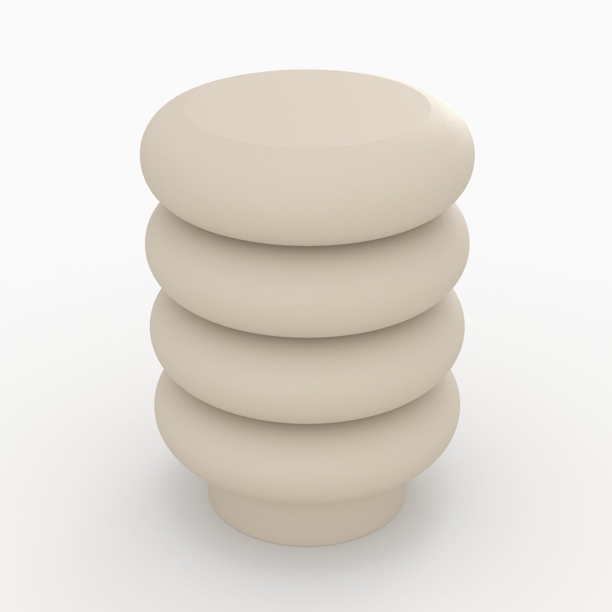 Tabouret rond en métal H41 cm - FÉLICIE gris, MAISON PAVANE