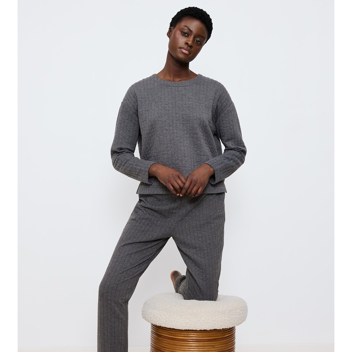 Cosy Comfort Pyjama Top dark grey, TRIUMPH