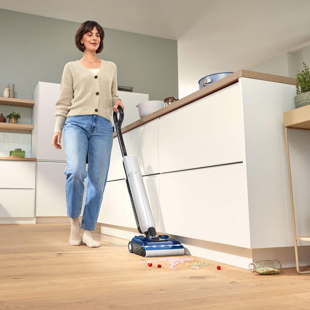 Aspirateur laveur Série 4 BHF41WX couleur unique, BOSCH