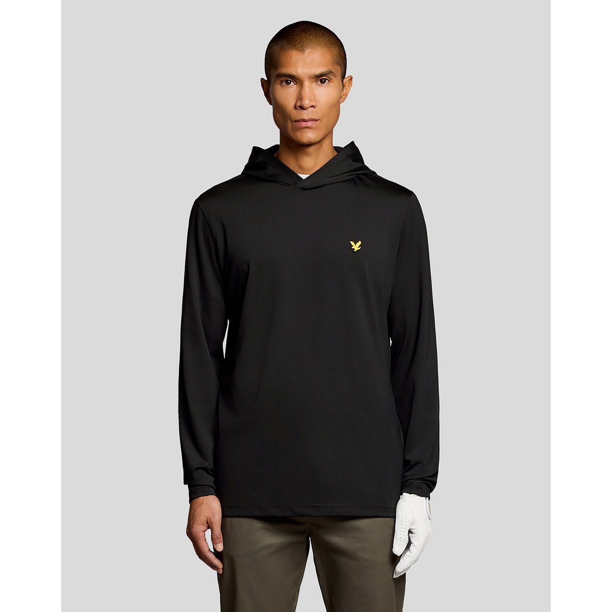 Couche intermédiaire performance à capuche noir jais, LYLE & SCOTT