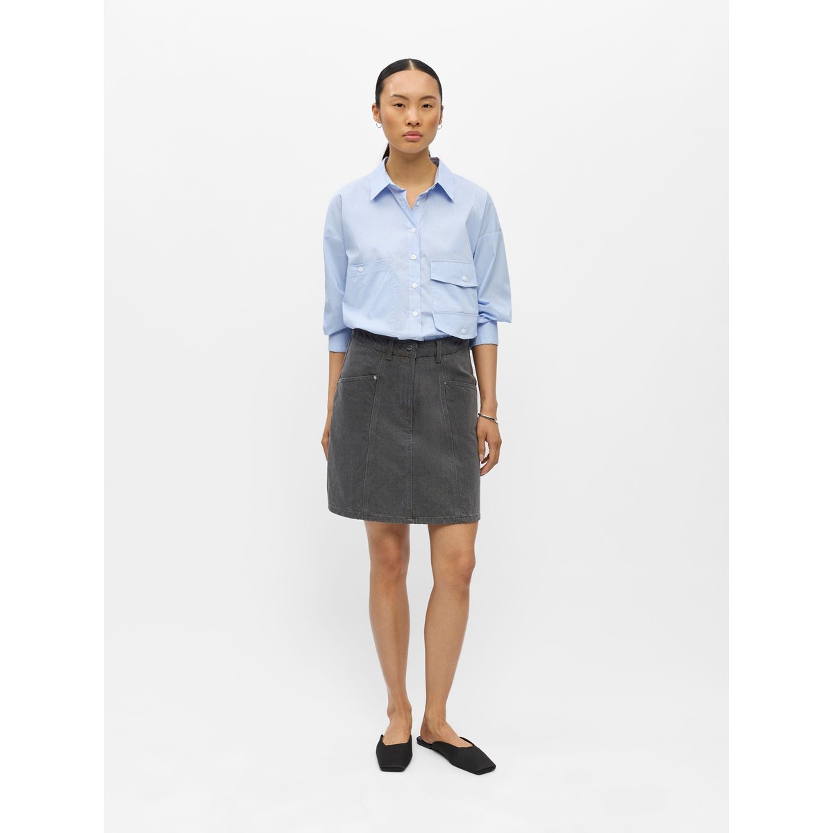 Jupe En Jean gris - grey denim1, OBJECT