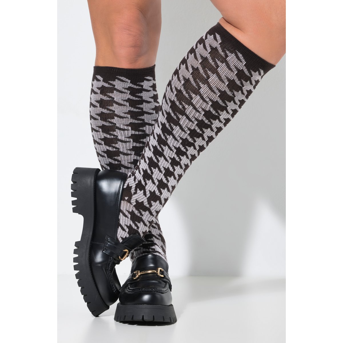 Chaussettes de compression jusqu’aux genoux marron pin, ULLA POPKEN