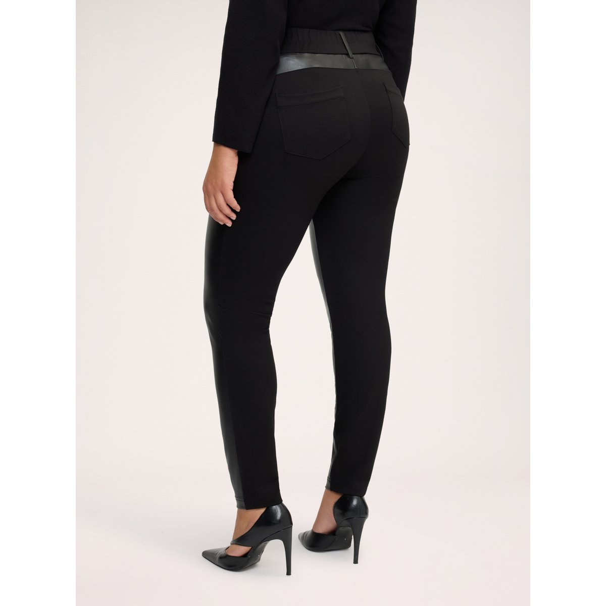 Pantalon slim noir, FIORELLA RUBINO
