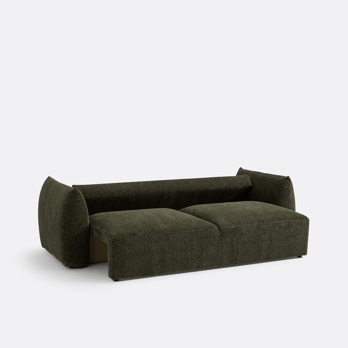 Edith 3-Seater Sofa Bed in Marl Chenille khaki, LA REDOUTE INTERIEURS