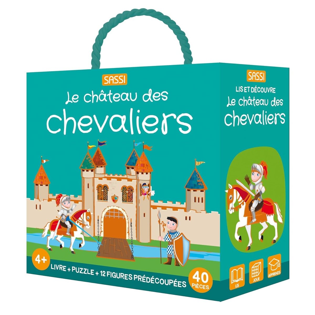 Livre et puzzle Les chevaliers turquoise, SASSI JUNIOR