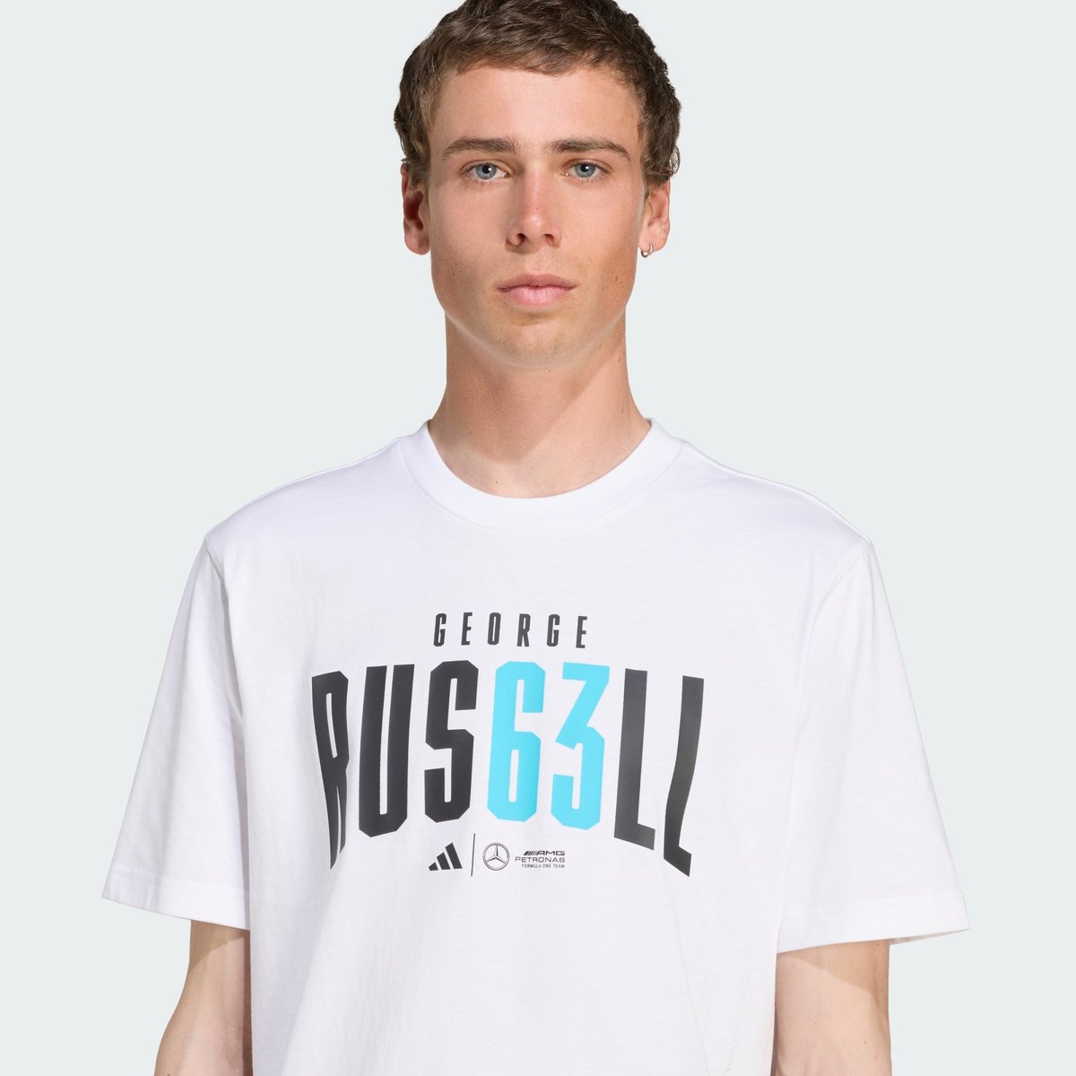 T-Shirt George Russell Mercedes - Amg Petronas Formula One Team T-Shirt George Russell Mercedes - Amg Petronas Formula One Team white, adidas Performance