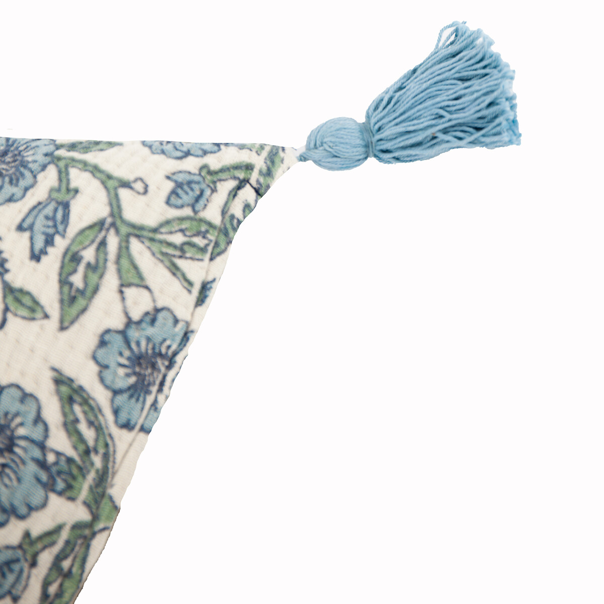 Delphine Floral Tasselled Filled Cushion midnight blue, PAOLETTI
