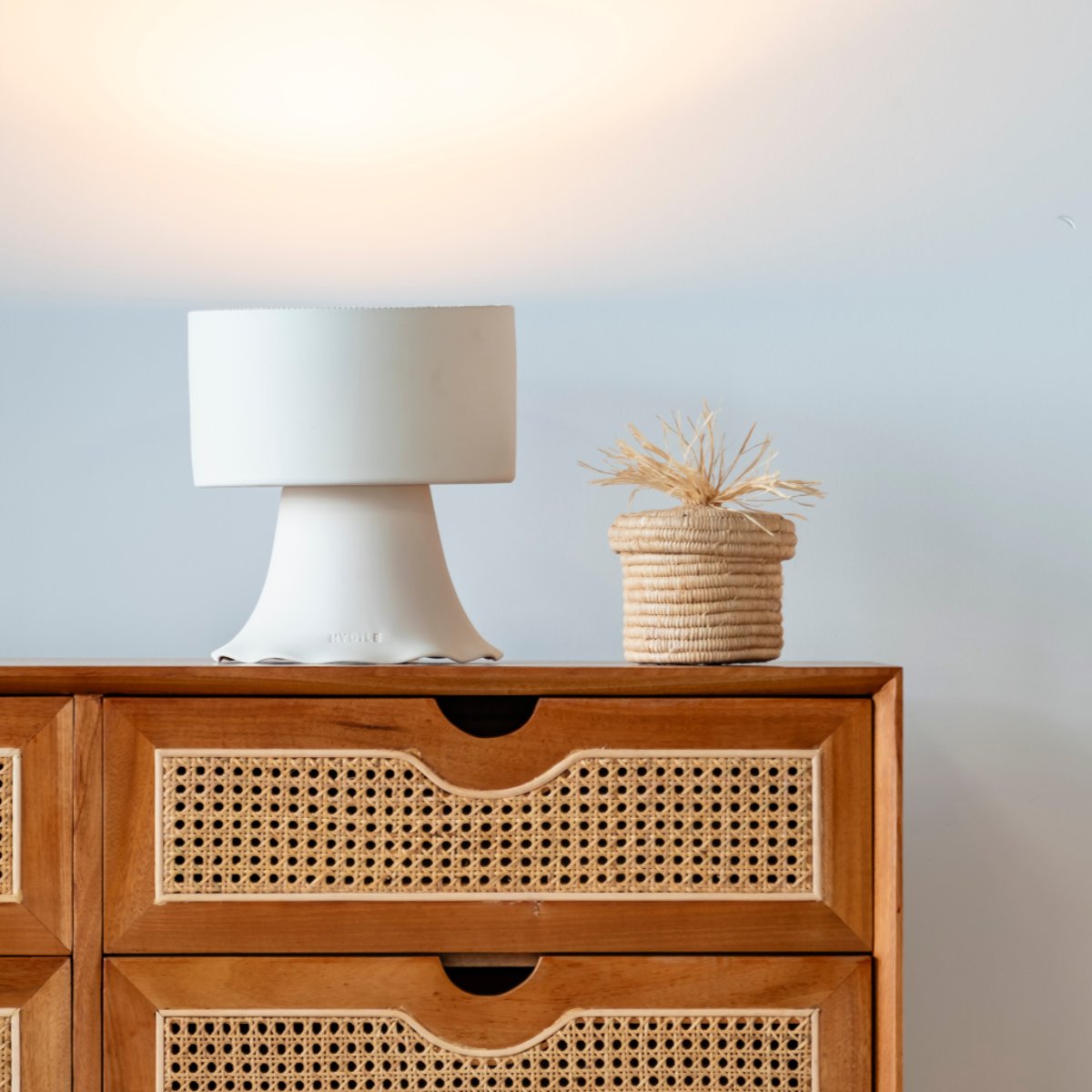 Lampe à poser en terre cuite ONDA blanche, HYDILE
