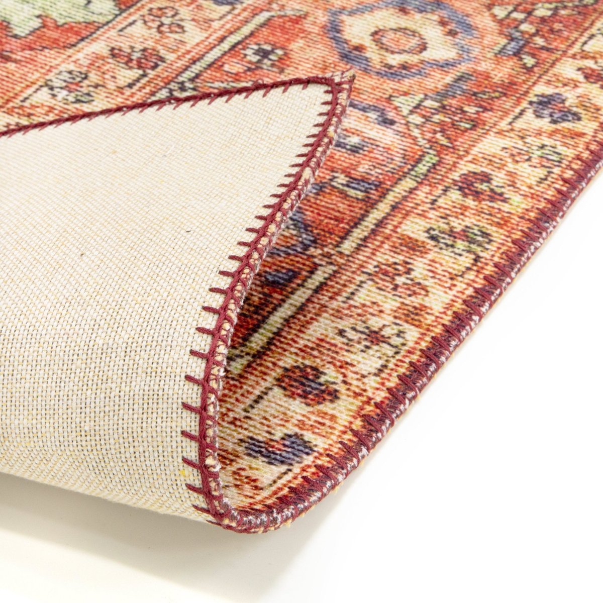 Tapis design impression haute définition HENRI rouge naturel, AFK LIVING