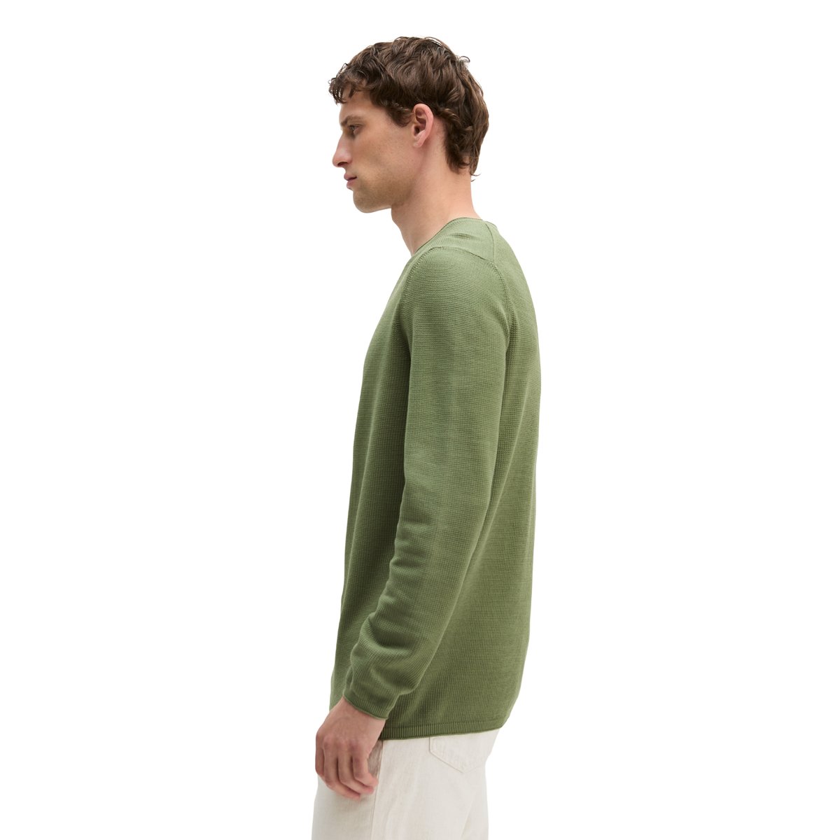 Pull-over regular en pur coton bio vert, MARC O'POLO