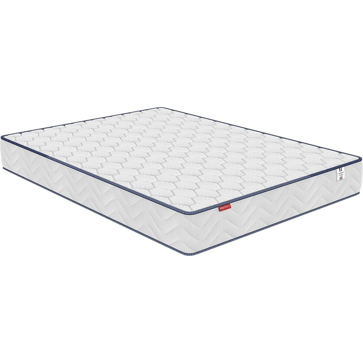 Matelas ressorts ensachés livré roulé, Smiling blanc, MERINOS