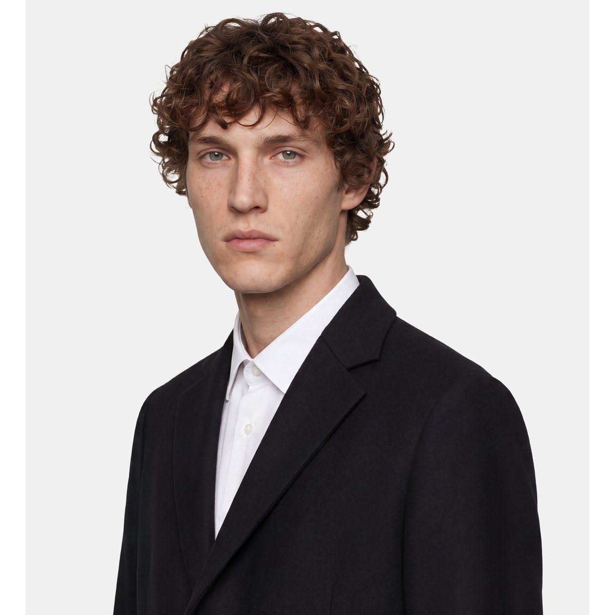 Blouson ample toolson en laine mélangée bleu marine, GALERIES LAFAYETTE
