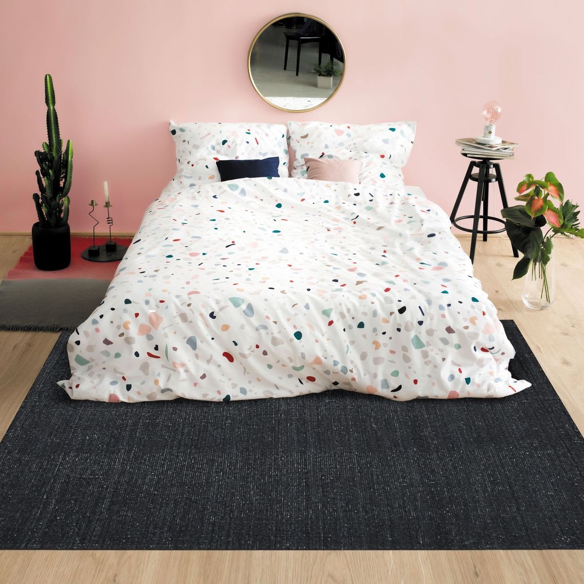 Tapis en laine et coton NUDE bleu, THE DECO FACTORY