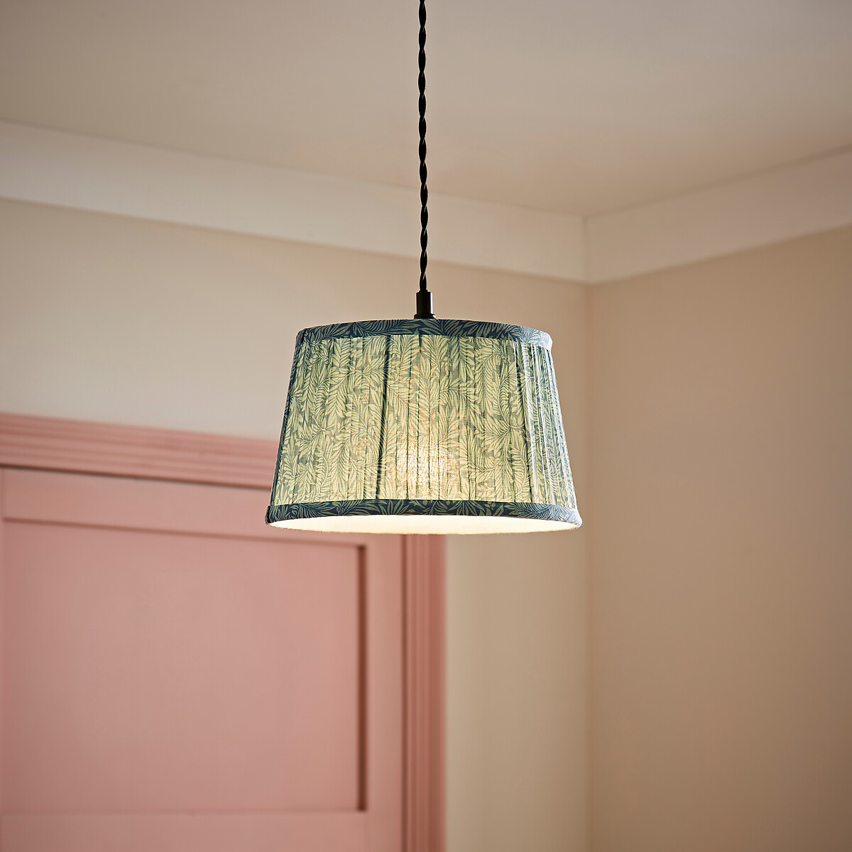 25cm Alicia Tapered Leaf Easy Fit Shade blue, SO'HOME