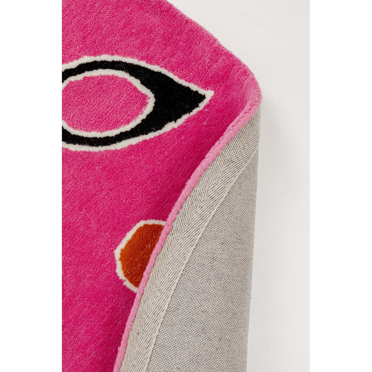 Tapis rond à motifs abstraits, GLYPH rose, KARE DESIGN