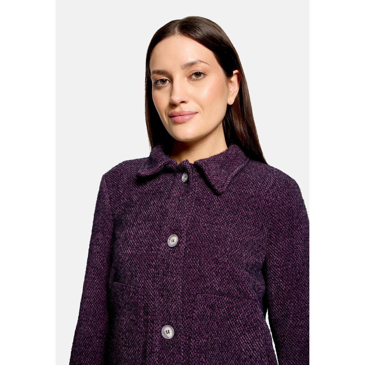 Veste casual à poches plaquées dark dahlia, CARTOON