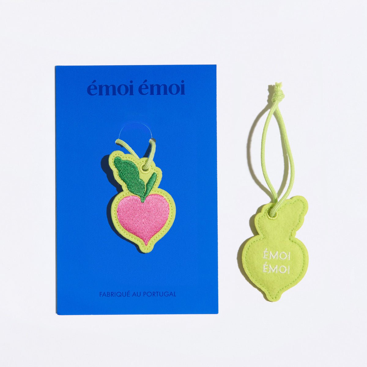 Porte-clés Radis love rose, EMOI EMOI