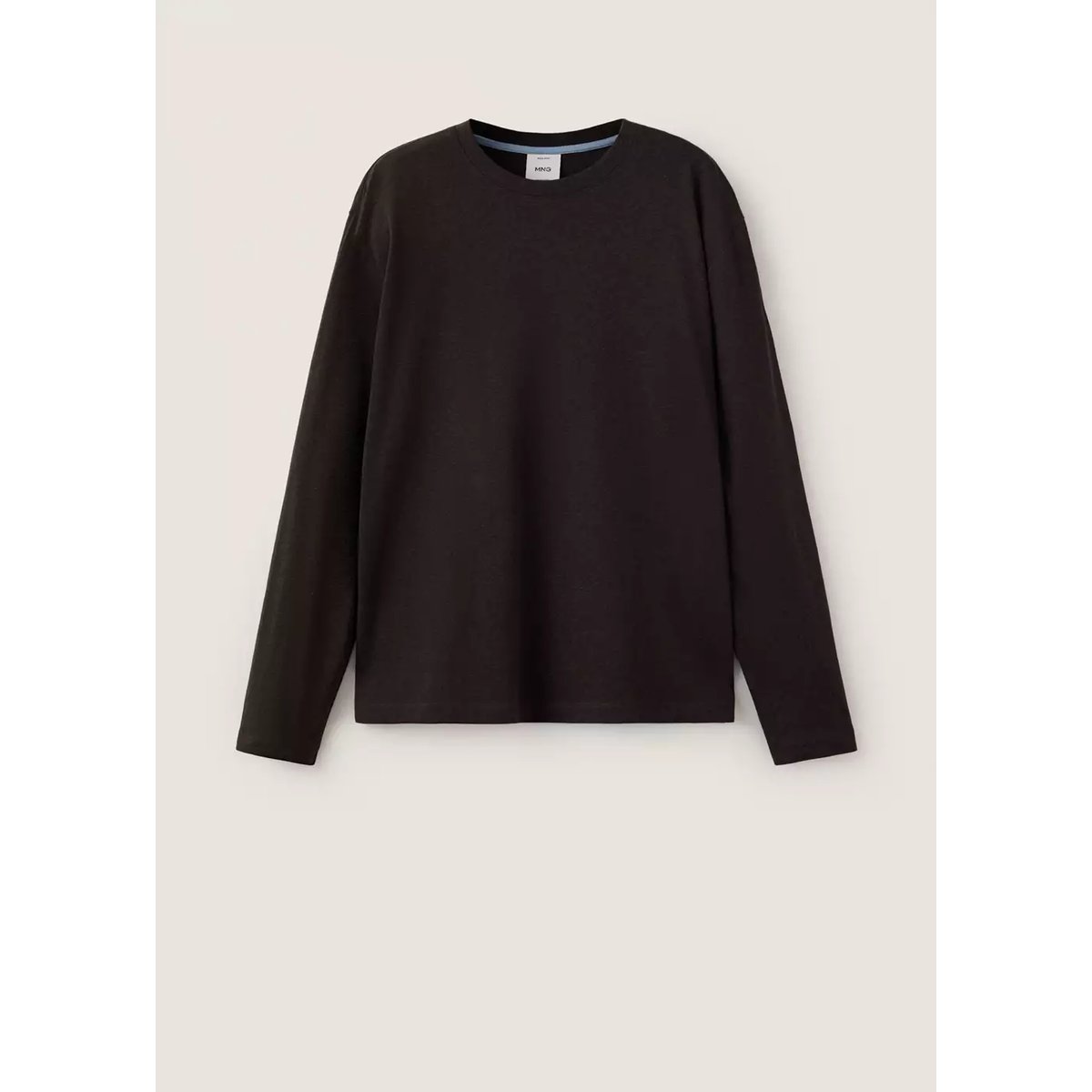T-shirt coton mélangé cachemire regular fit marron, MANGO MAN