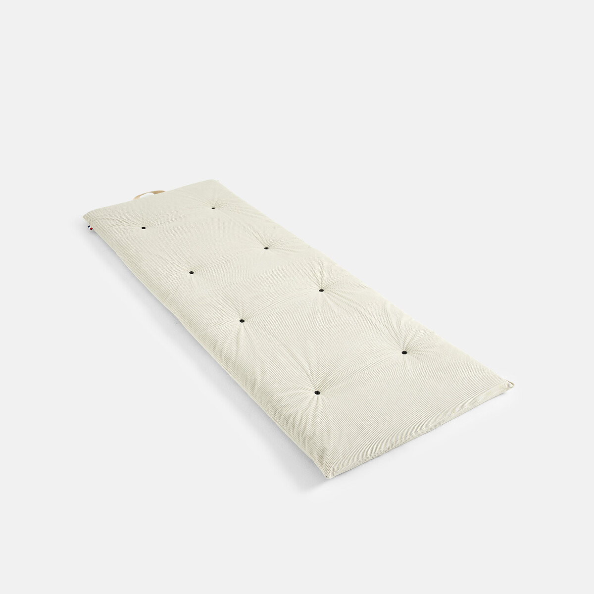 Matelas futon nomade, en velours côtelé ecru, LA REDOUTE INTERIEURS