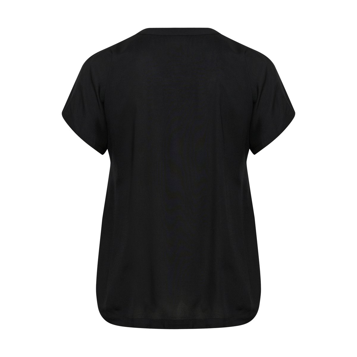 Blouse with short sleeve noir black, KAFFE CURVE