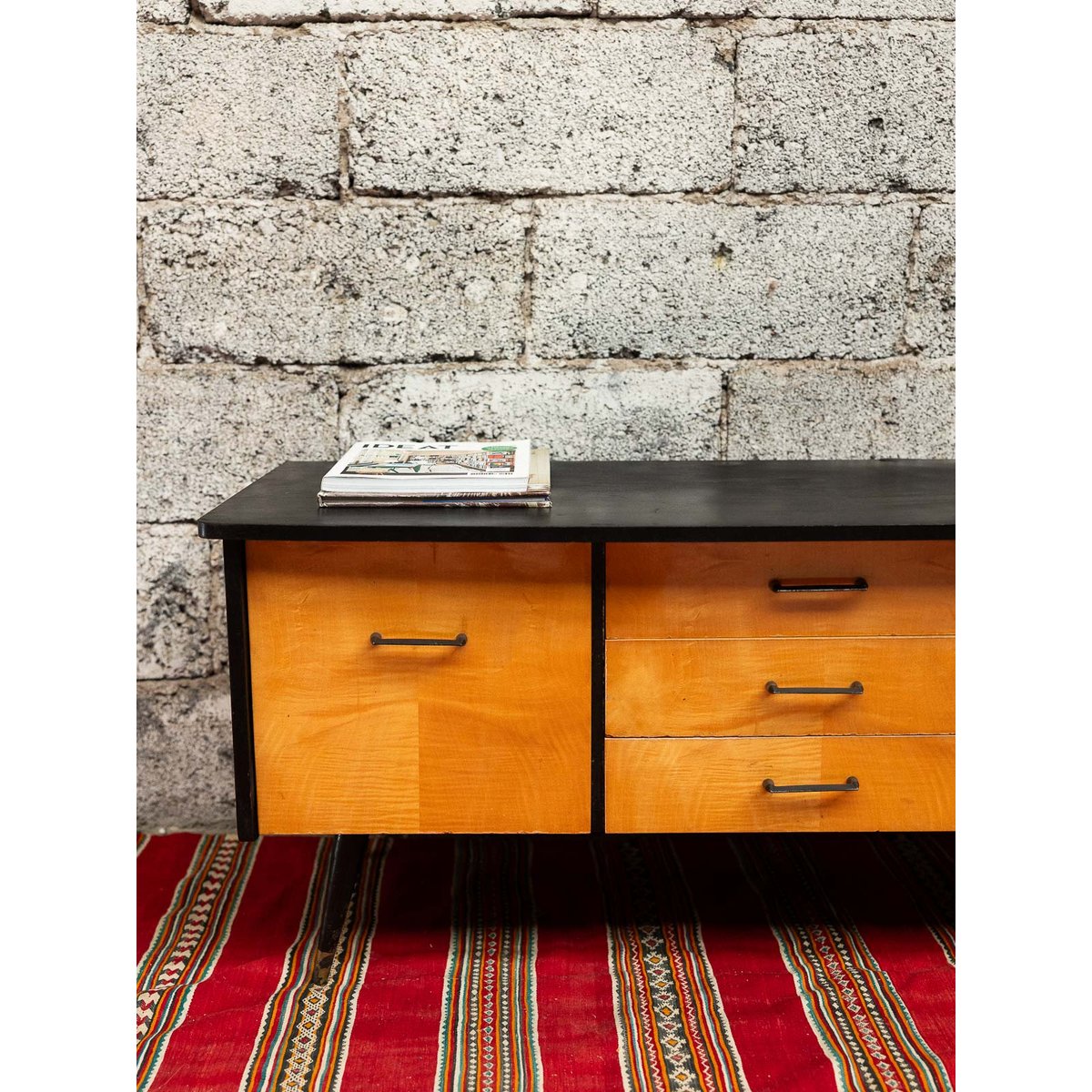 Enfilade bicolore Margaret N°525 - Bon état noir, DEBONGOUT