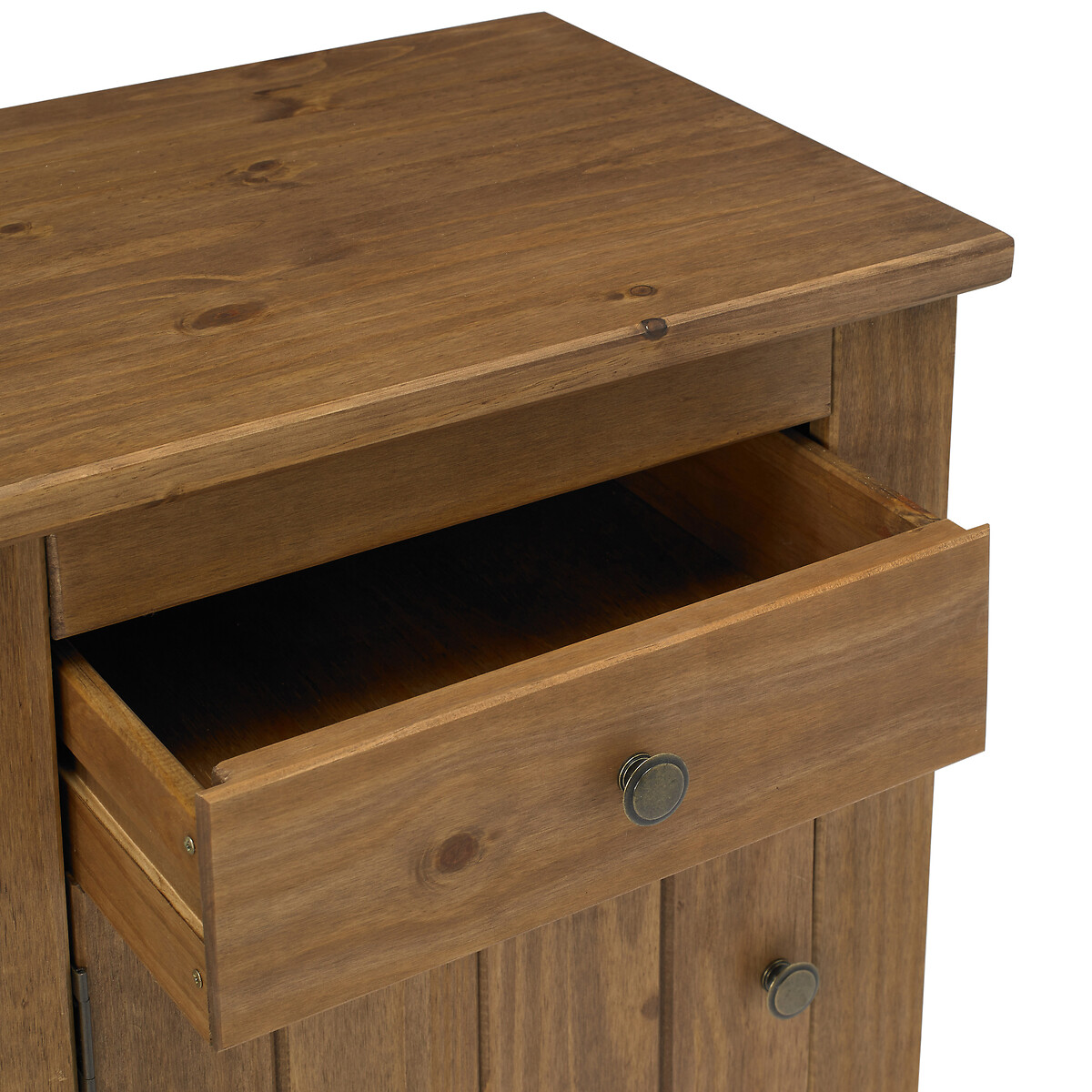 Pine Bedside Cabinet light pine wood, SO'HOME