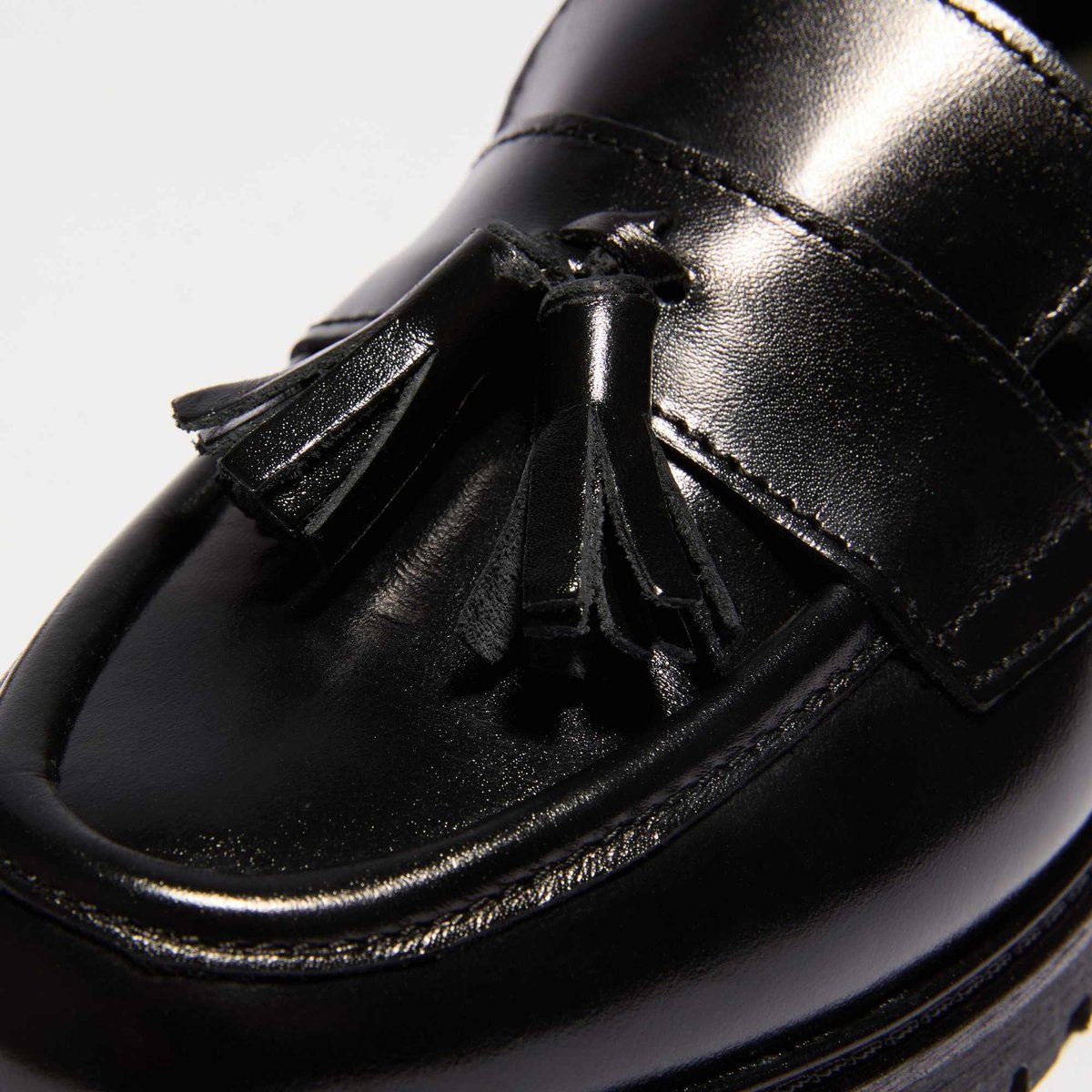 Mocassins épais à pampilles en cuir - GRACELYN black-leather, DUNE LONDON