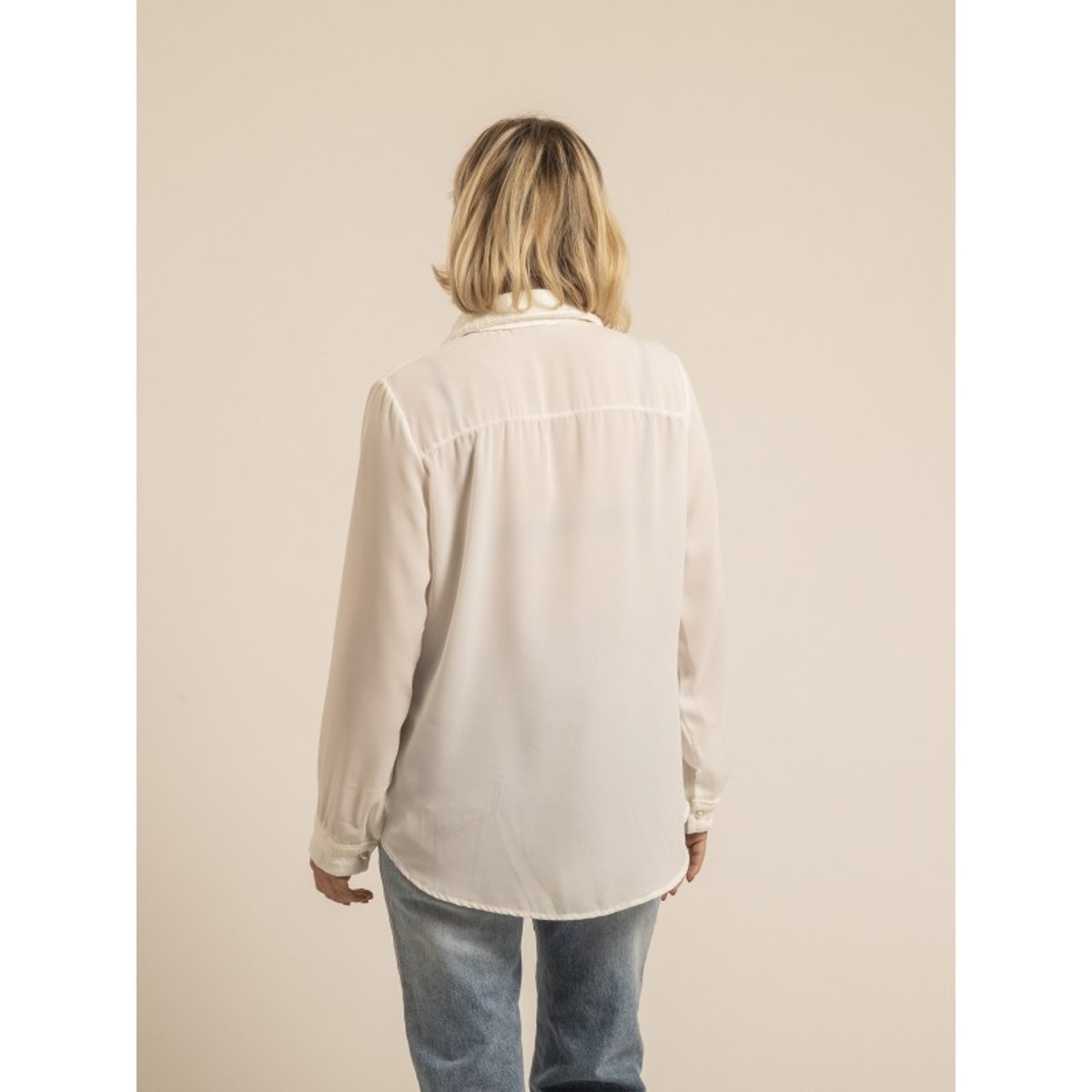 Chemise Voile Tweed Orenza blanc, DONA LISA