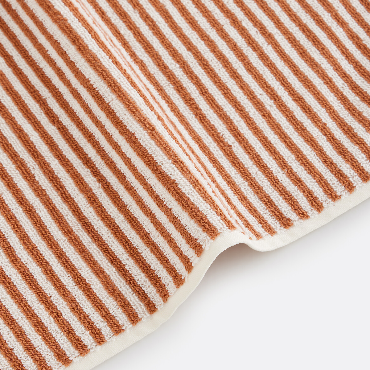 Serviette éponge rayée Malo 500 g/m2 caramel, LA REDOUTE INTERIEURS