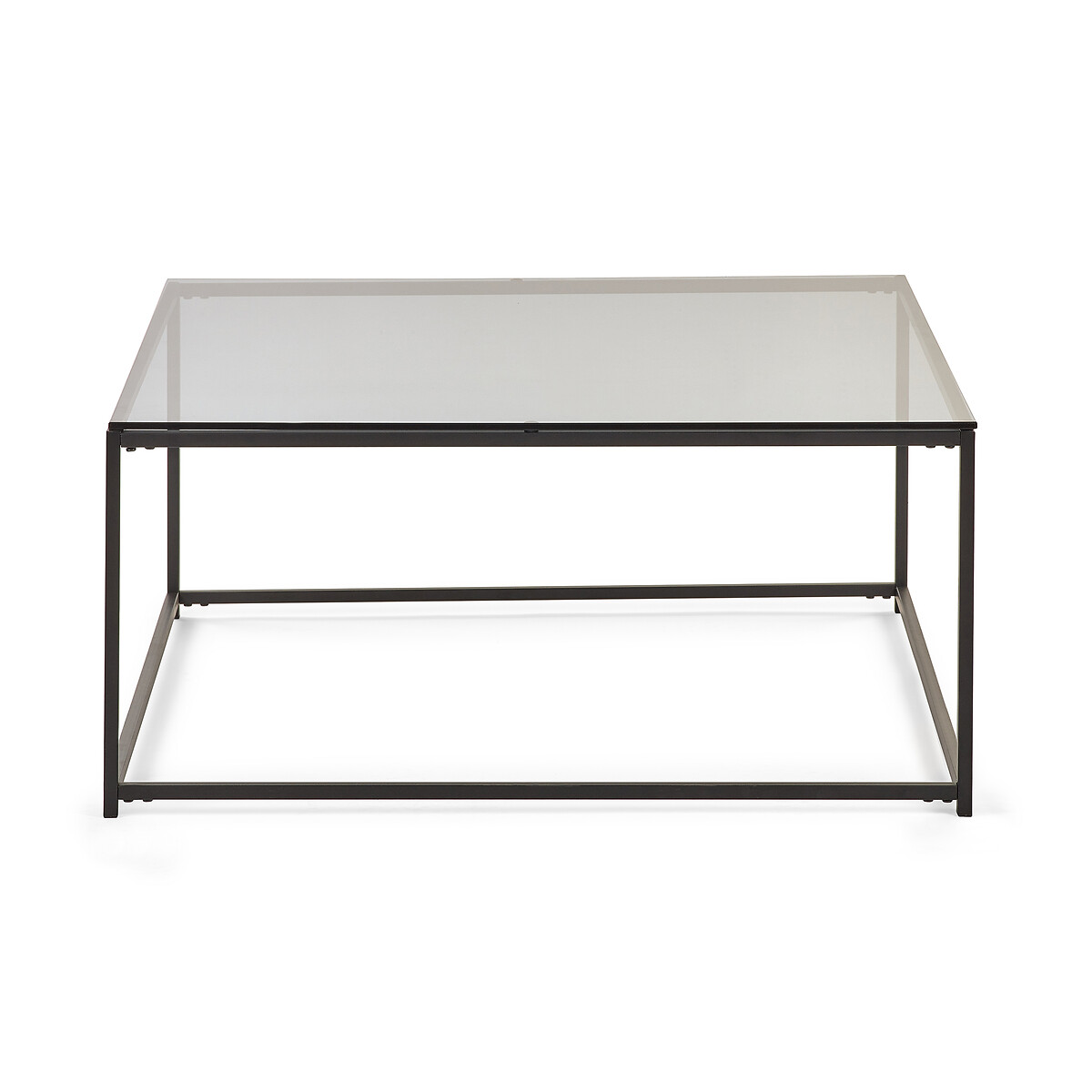 Dallas Smoked Glass Square Coffee Table smoky glass, SO'HOME
