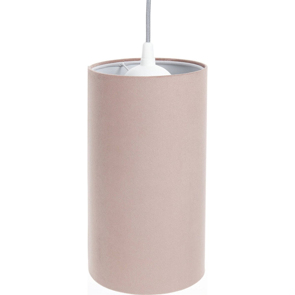 Suspension ronde en tissu pour chambre enfant Jasmin bebe rose poudré avec bord beige crème, BPS KONCEPT